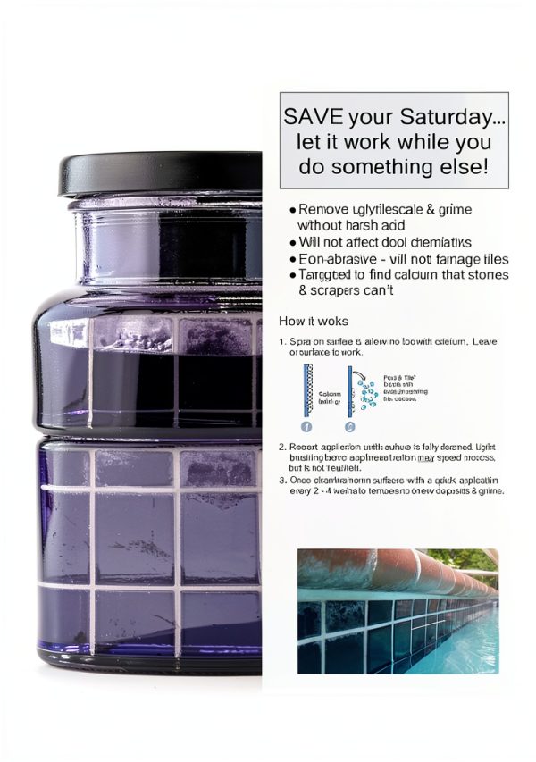 Calcium Build Up & Scum Line Remover, Guardian Pool & Tile Cleaner, 2 pk. (1 gal & 1 qt) - Targets Calcium, Saves Elbow Grease-2